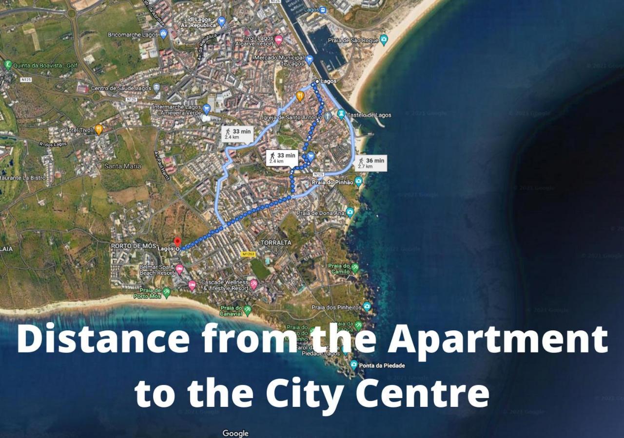 Spacious Apartment Near Porto De Mos Beach, Lagos. Екстер'єр фото